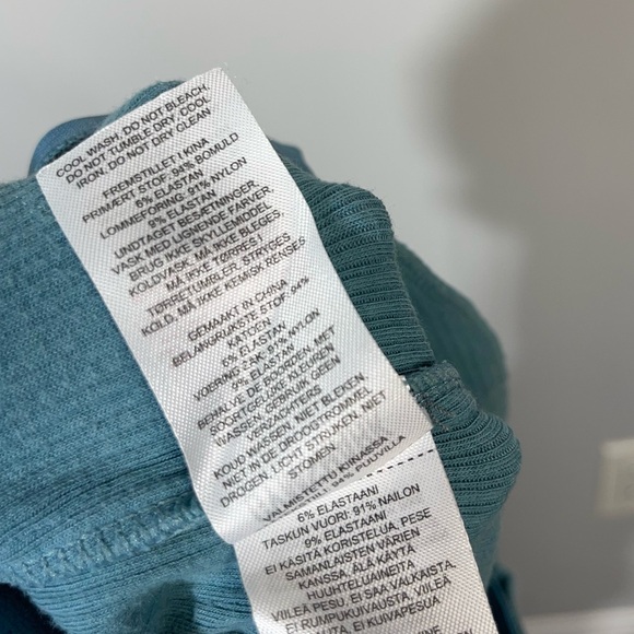 Gymshark Studio Pants Teal Ribbed Joggers Size S High Rise GLJG3691 Gym Lounge - Picture 12 of 15